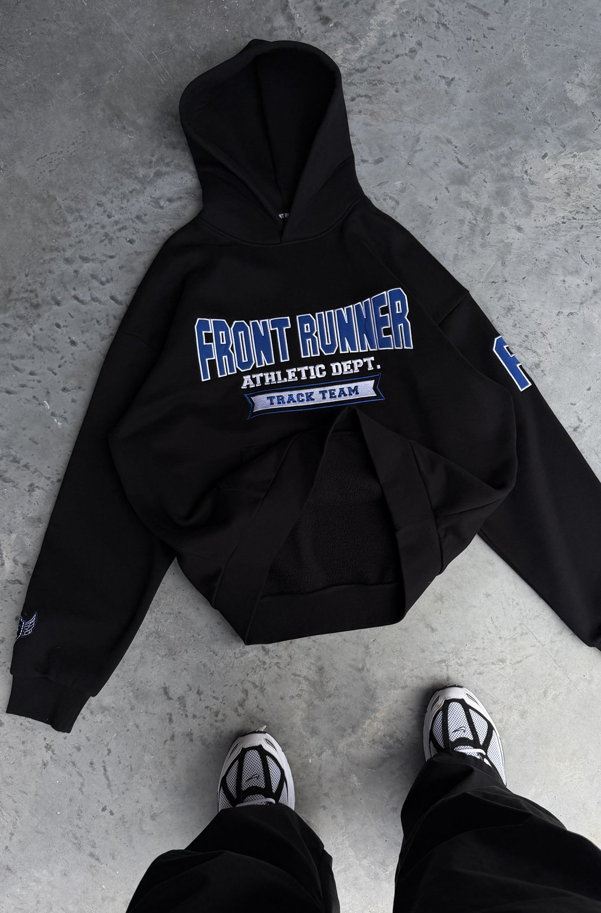 Athletic Department Hoodie Black Cobalt