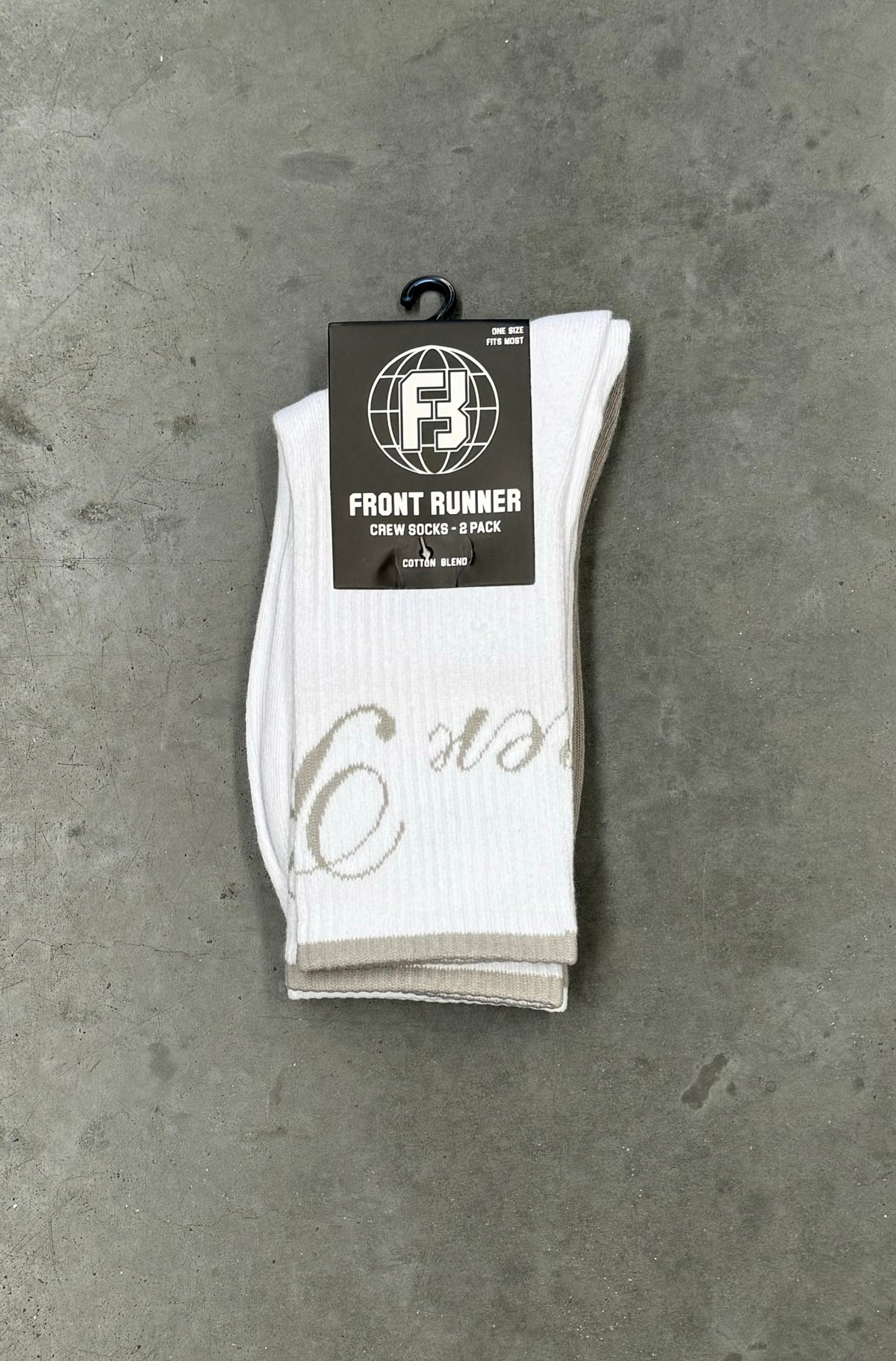 Front Runner Classic 2 Pack Socks - Grey & White - Women