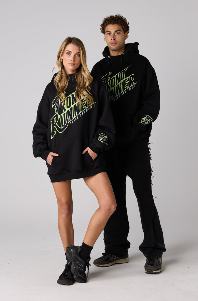 T&F Hoodie - Black Lime