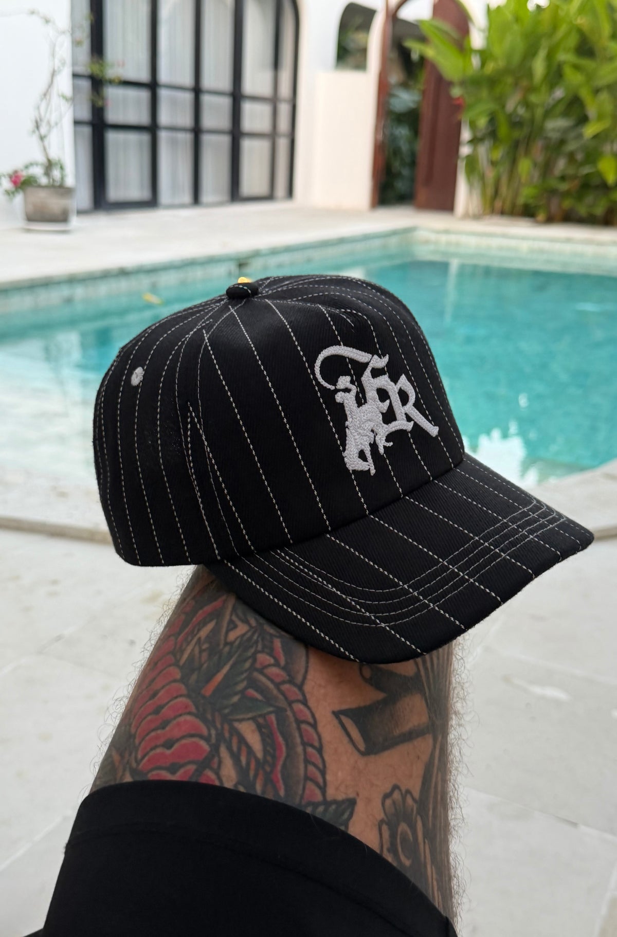 FR Rodeo 5 Panel Cap Black Pinstripe