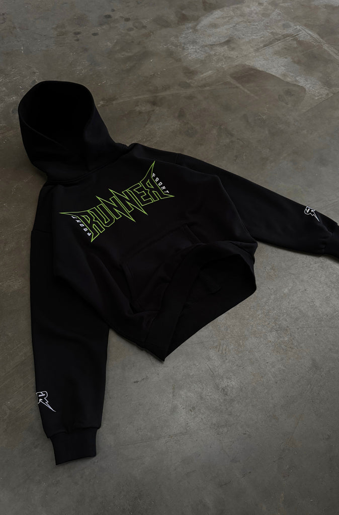 FRNTRNR Bolt Hoodie Black Lime