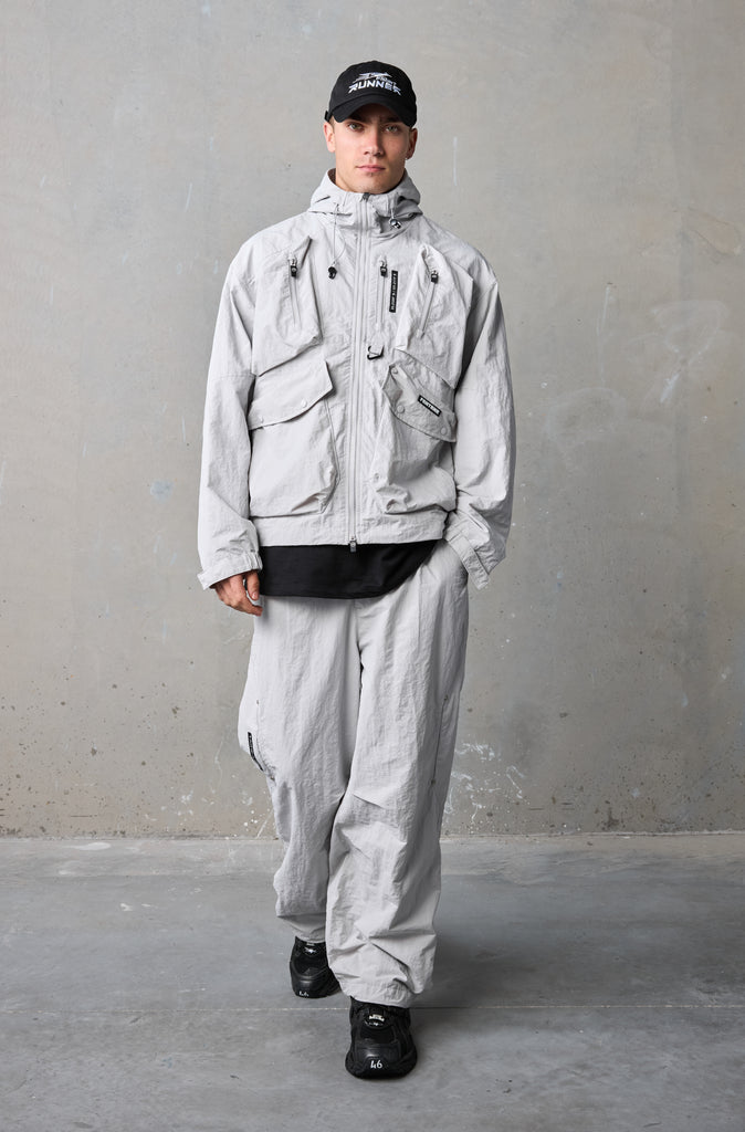 FR Wide Leg Tech Pant - Smoke