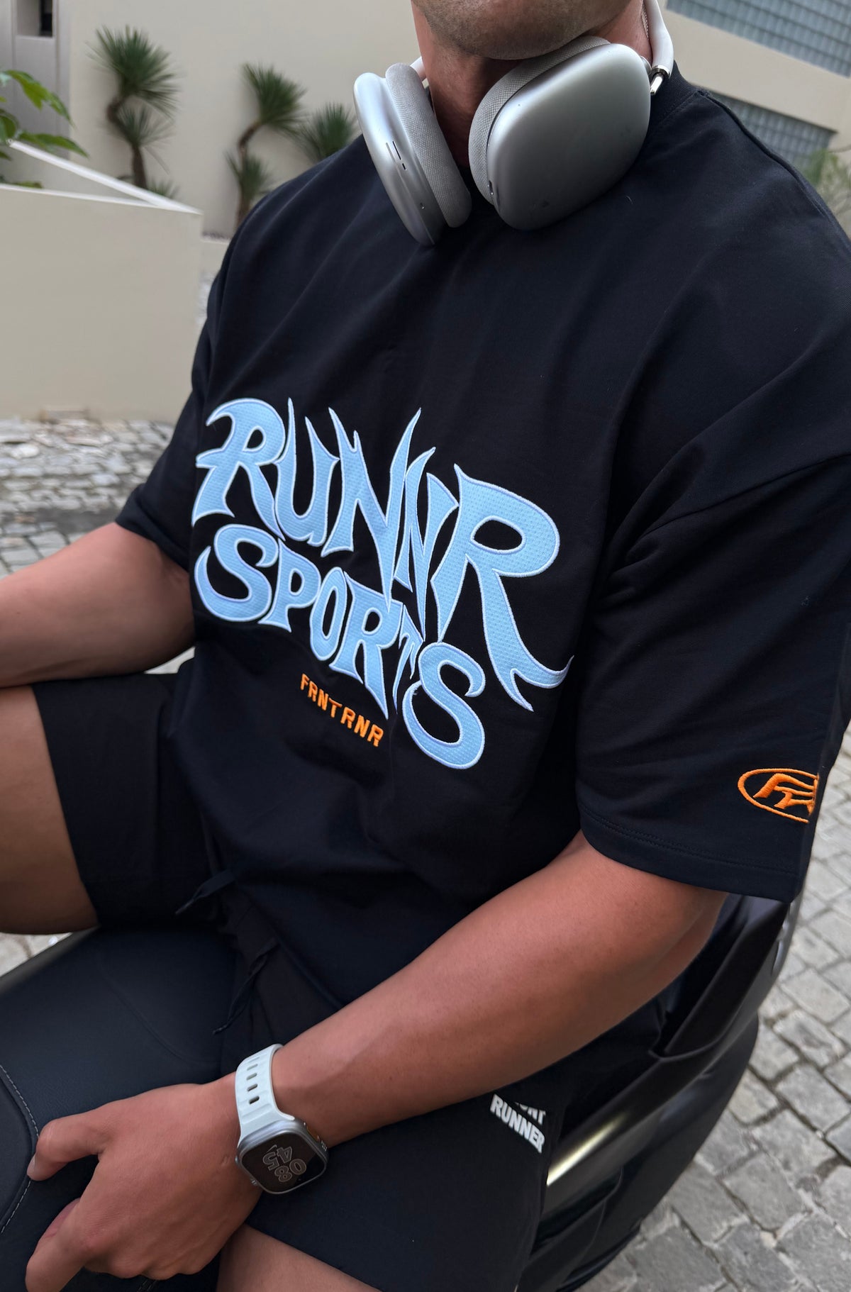 Runner Sports Tee - Black - Men