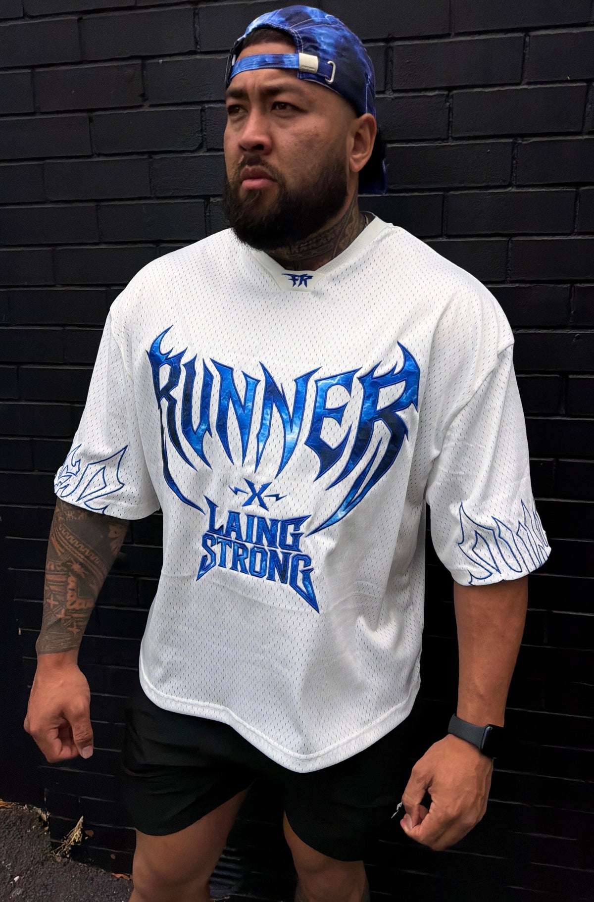 FR X LS Helm Bolt Jersey White Cobalt [men]