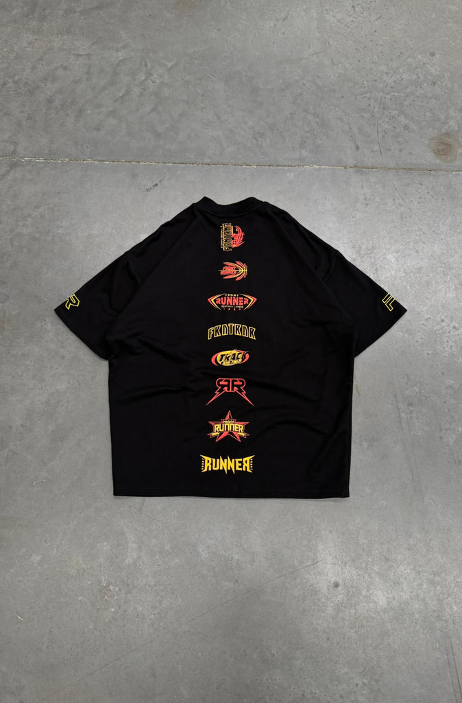 SS Runner Logo Tee - Black Fire