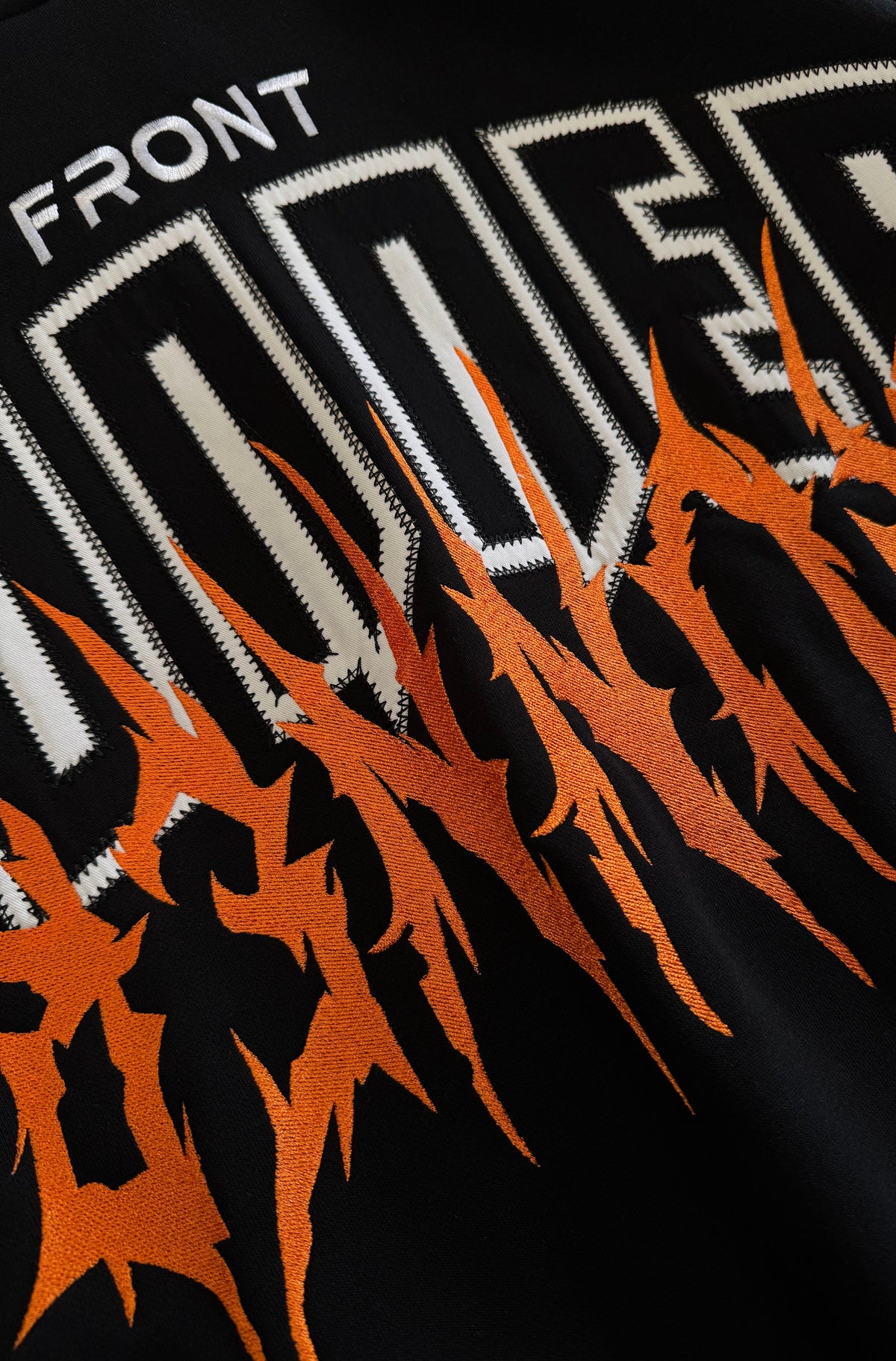 Razor Zip Hoodie - Black Mandarin - Hover