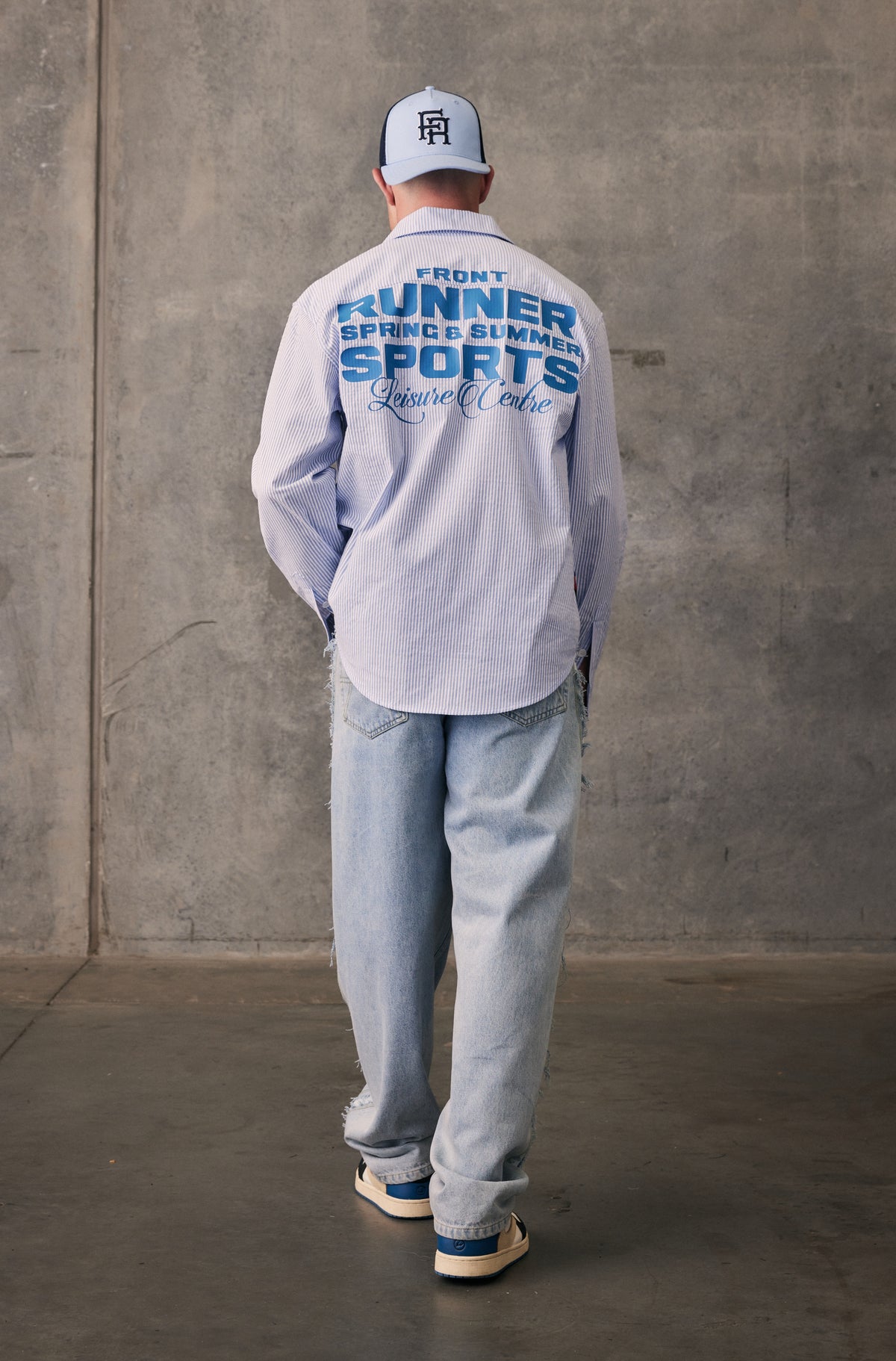 SS Leisure Shirt - Blue Stripe - Men