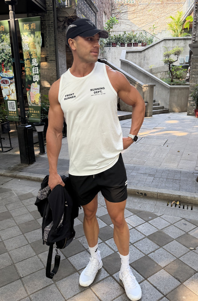 Running Dept Tech Singlet White