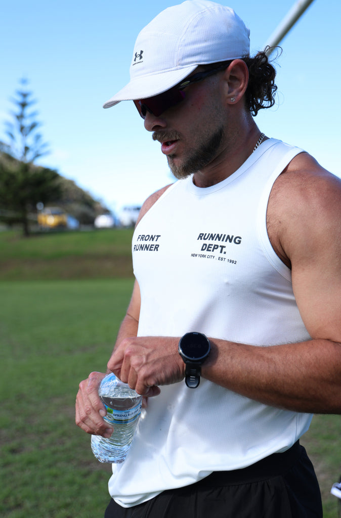 Running Dept Tech Singlet - White