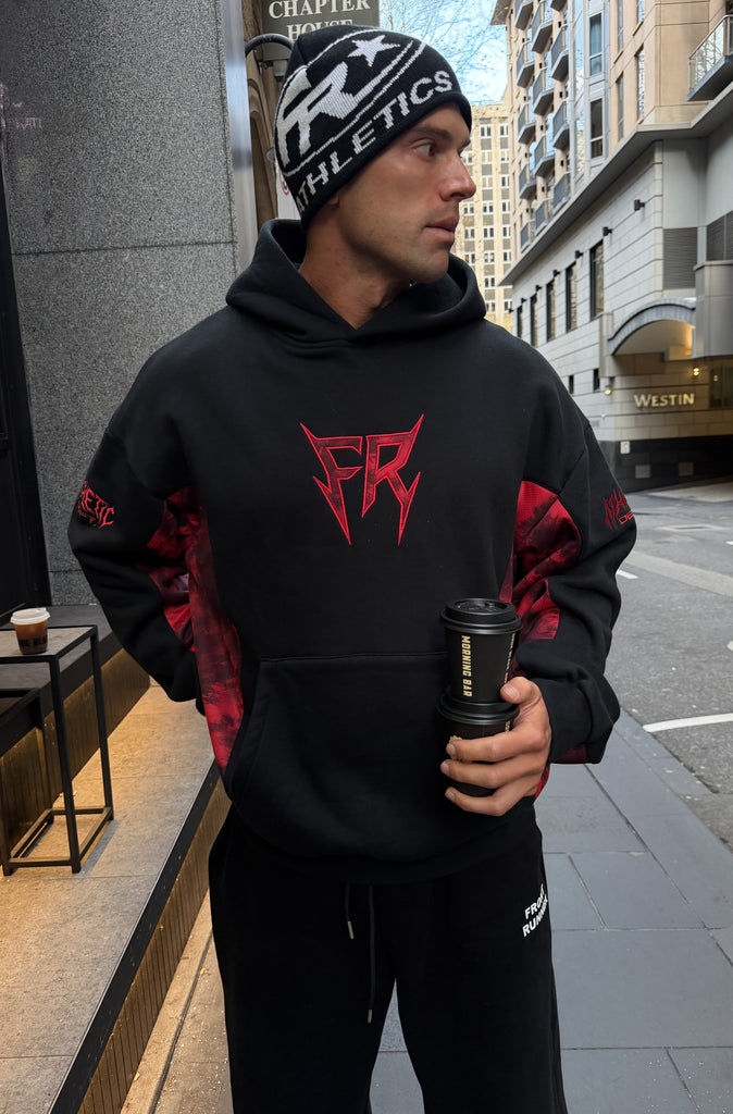 No Mercy Hoodie Black Scarlet