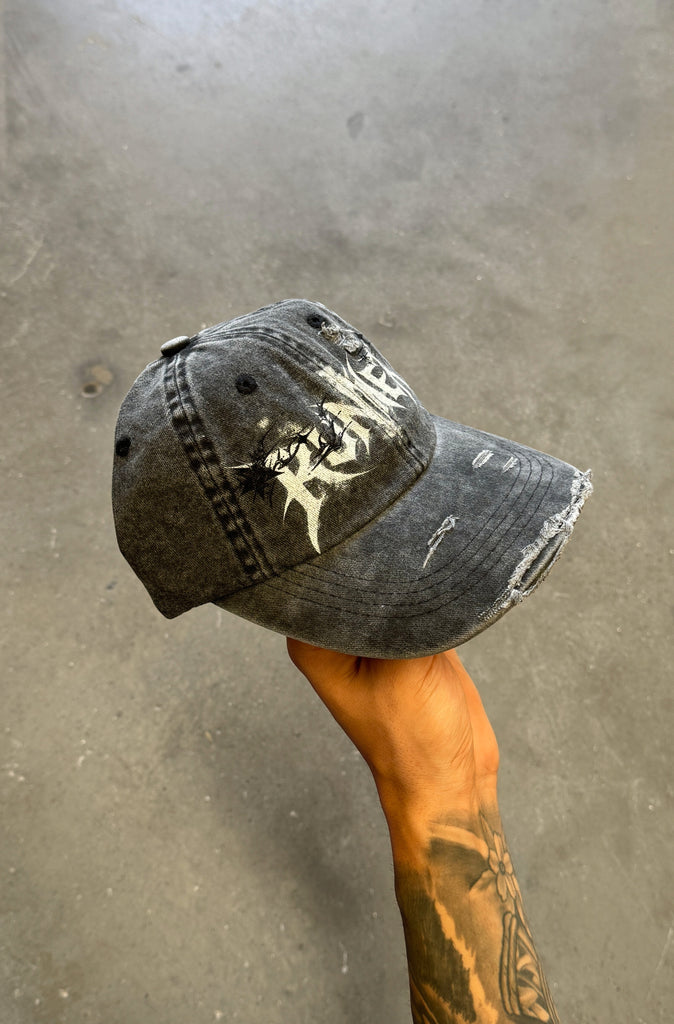 Sandstorm Distressed Cap - Washed Black