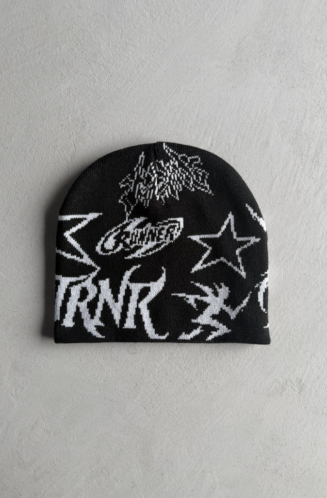 Runner Remix Skull Beanie Black