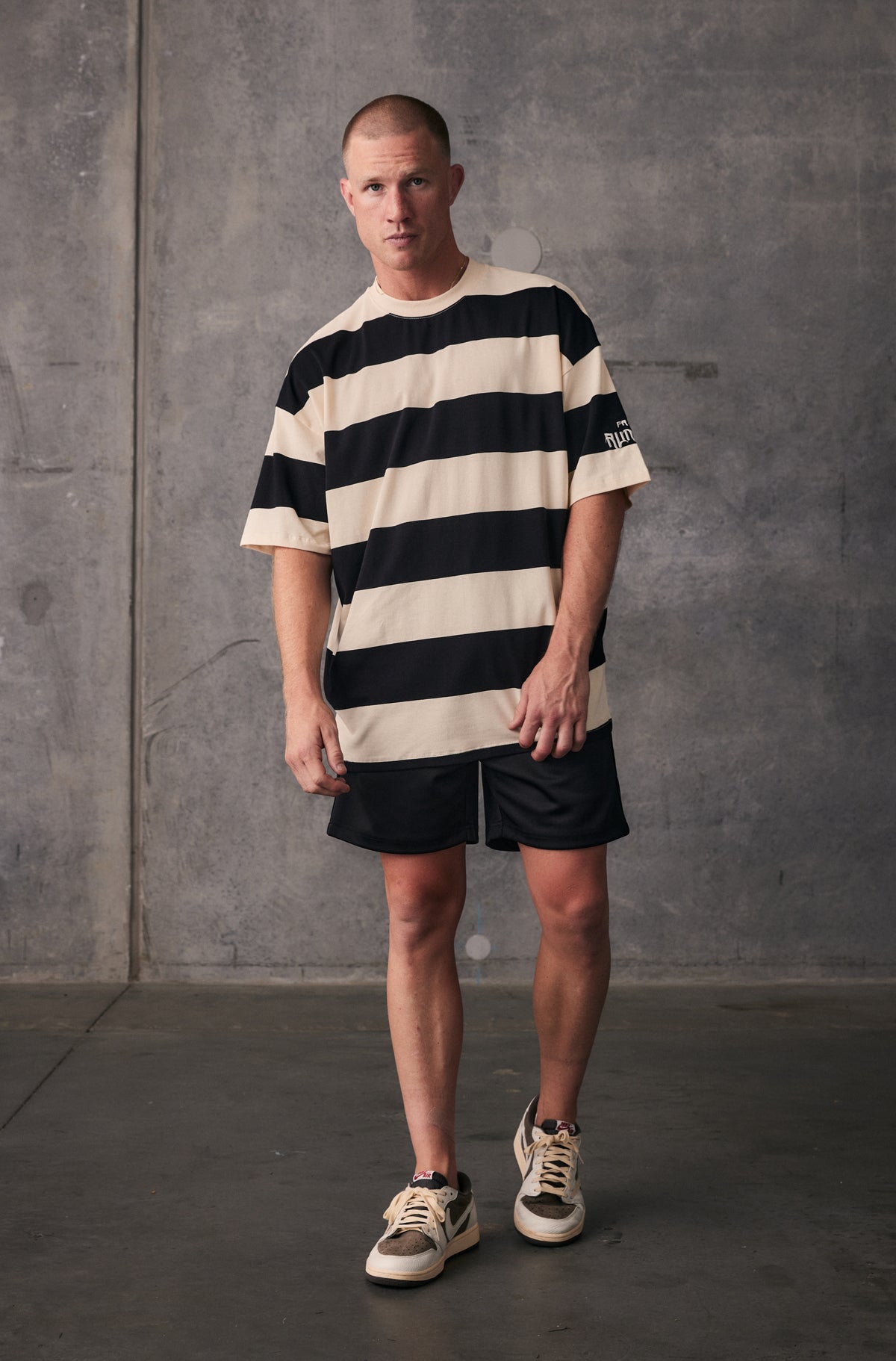 Duomo Stripe Tee - Black Creme