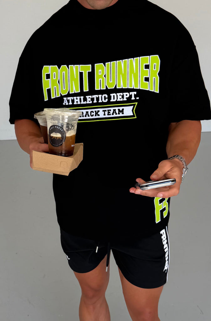 Athletic Department Tee - Black/Lime