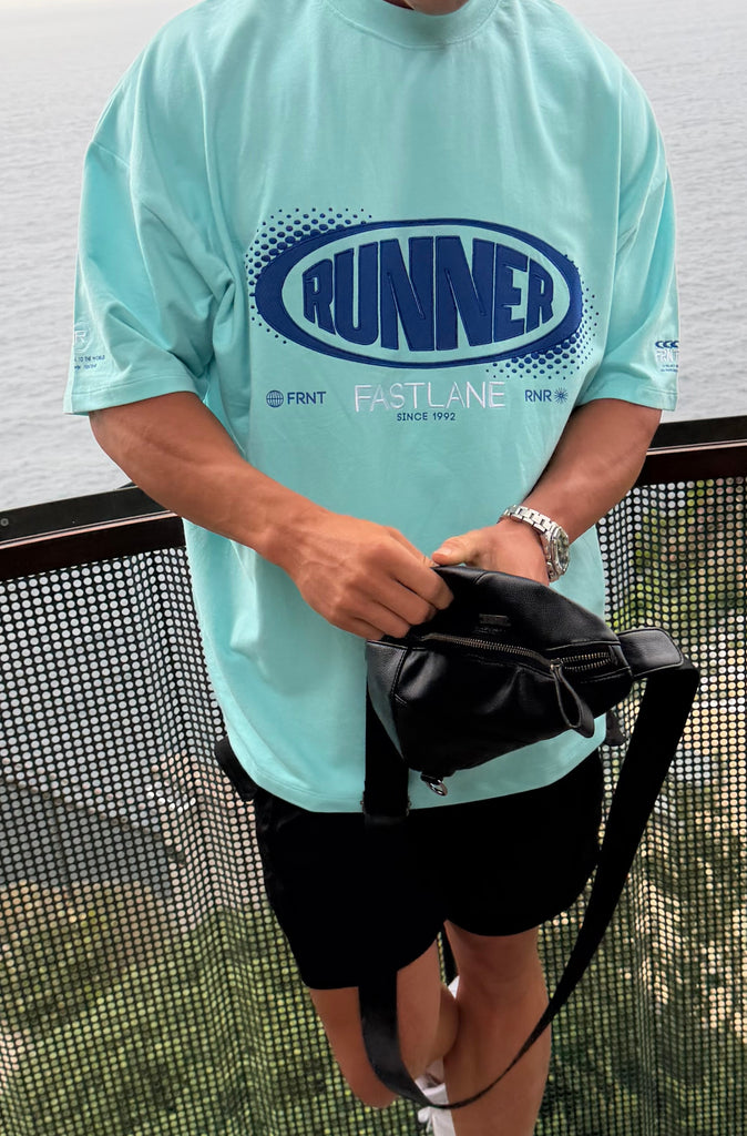 Fast Lane Tee - Ice Blue