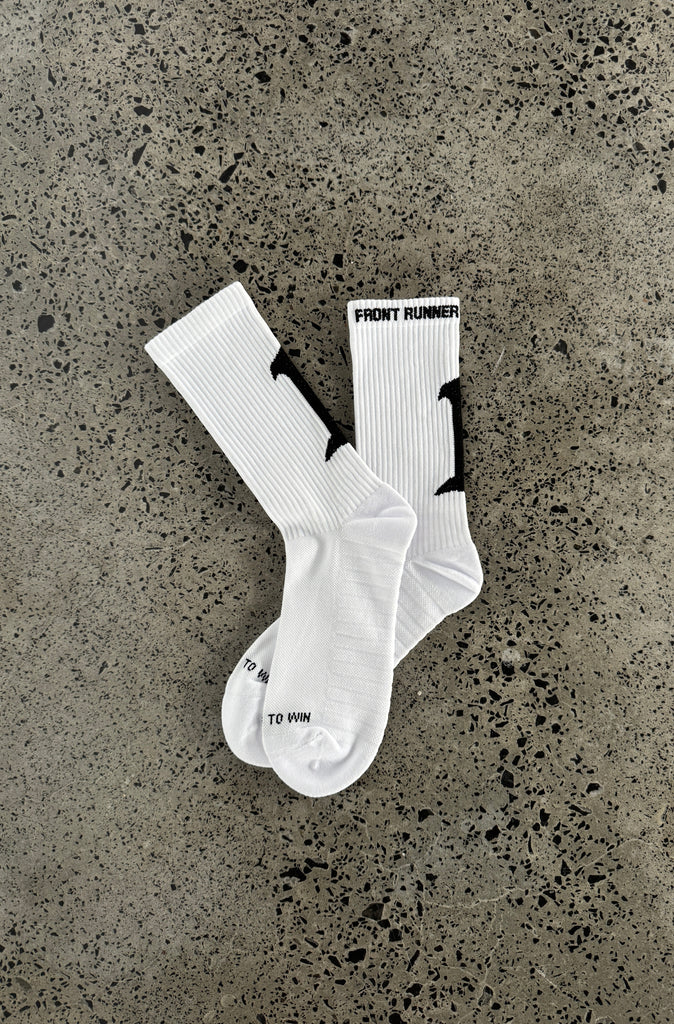 Pace Socks 3pk - White/Black/Flamingo