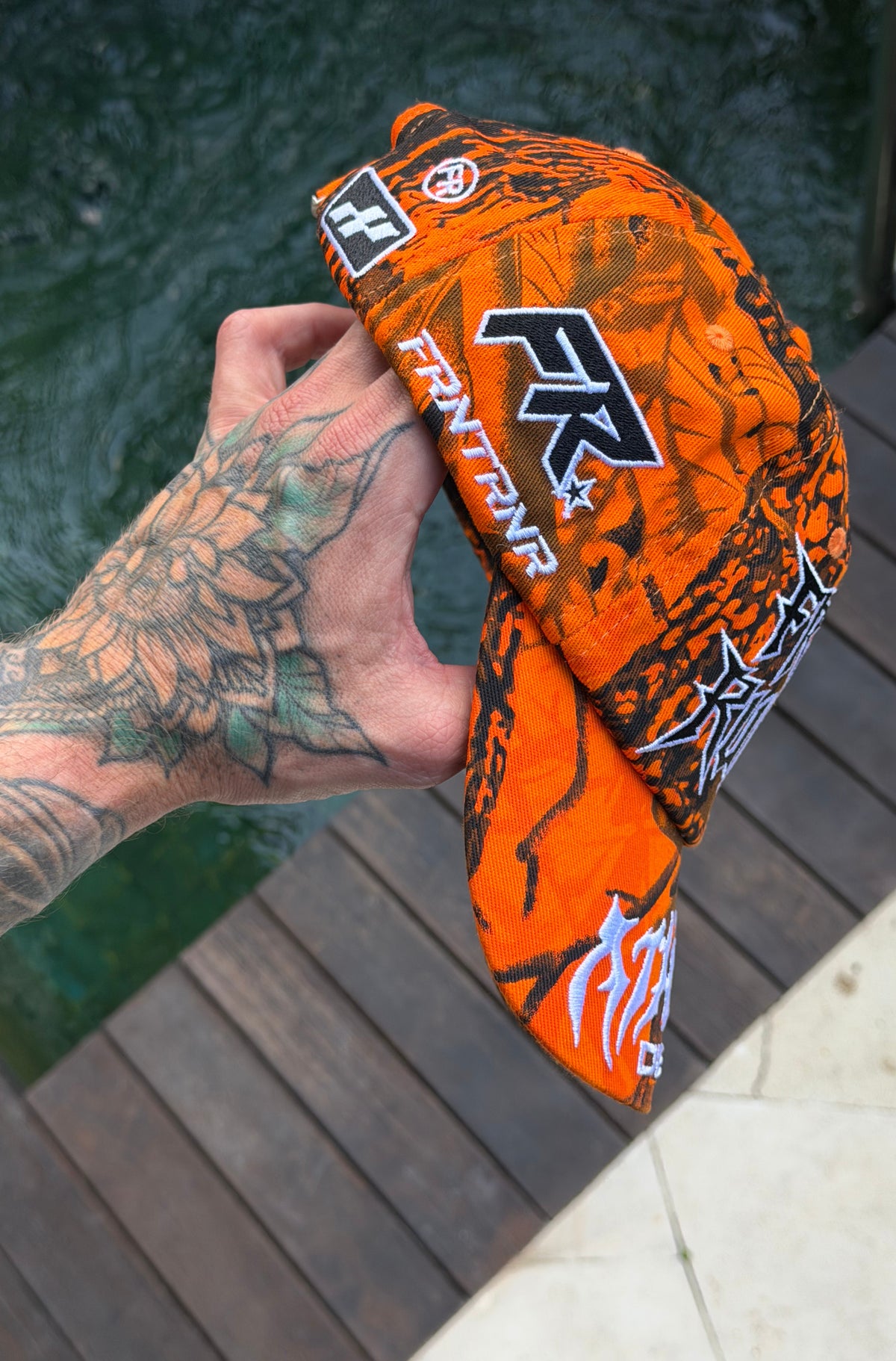 Offset Cap Orange Camo