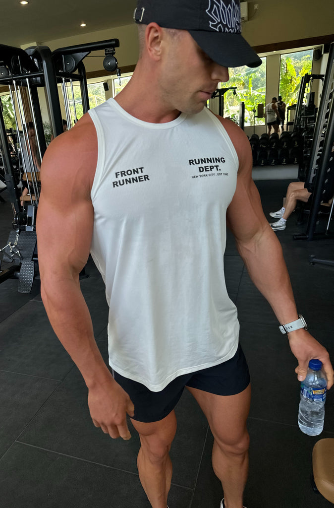 Running Dept Tech Singlet - White