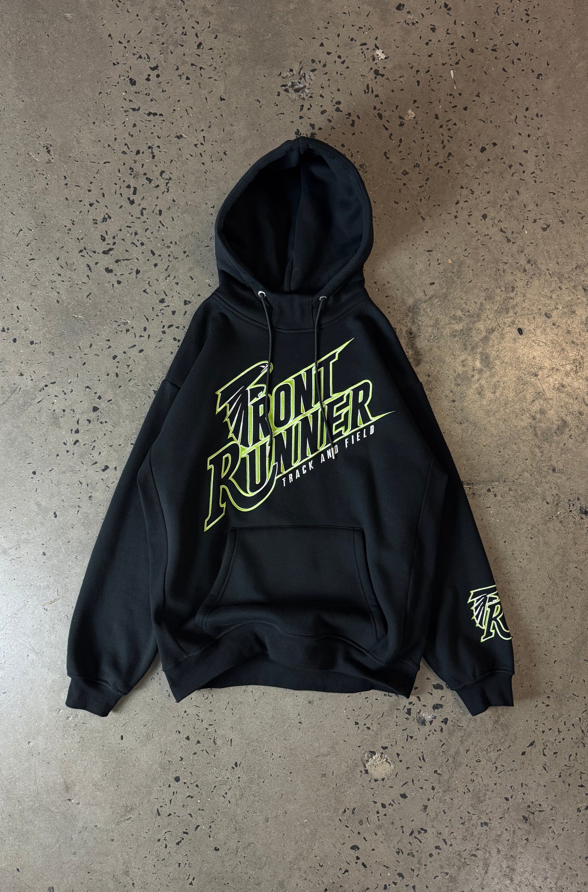 T&F Hoodie - Black Lime - Hover