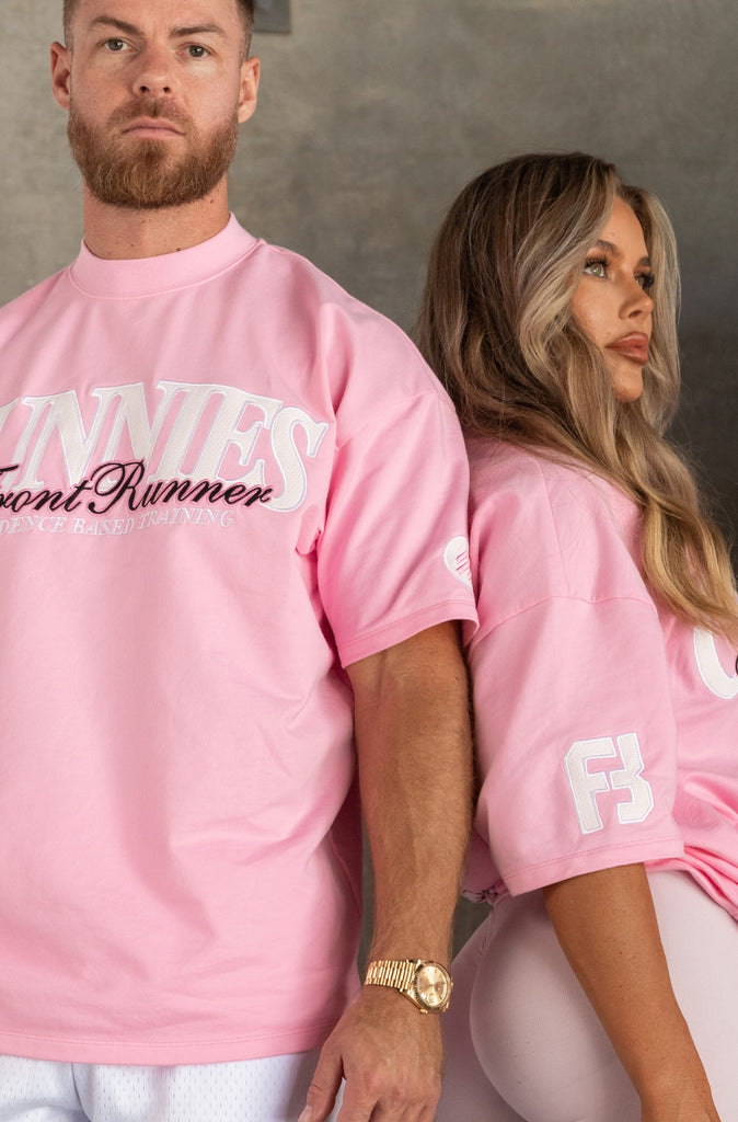 Cunnies Tee with Back Logos - Pink