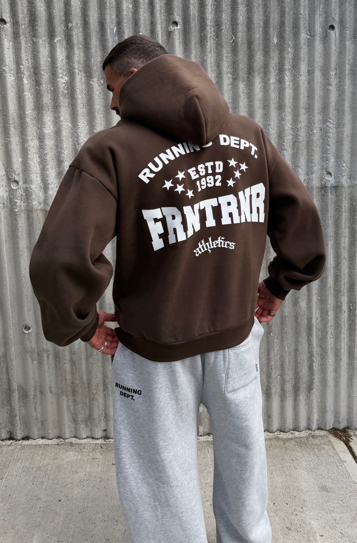 FRNTRNR ESTD Hoodie Mocha [men]