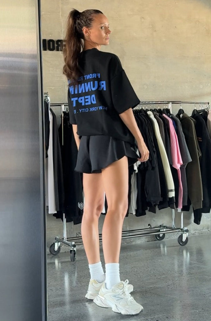 Running Dept Tee Black Cobalt [women]