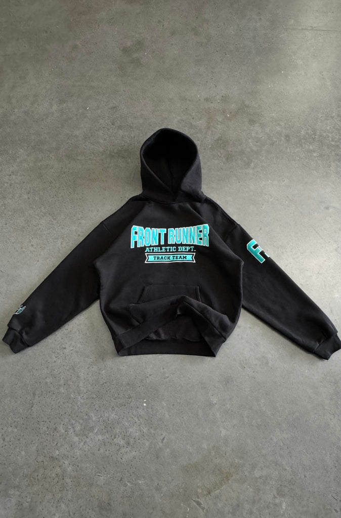 Athletic Department Hoodie - Black & Teal