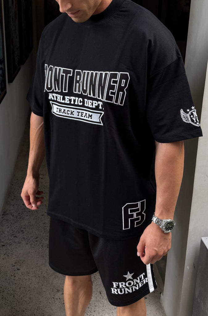 Athletic Department Tee Black & White
