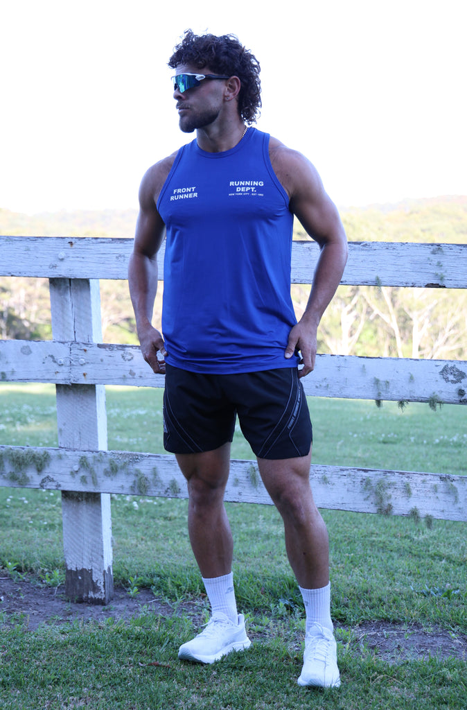 Running Dept Tech Singlet - Cobalt