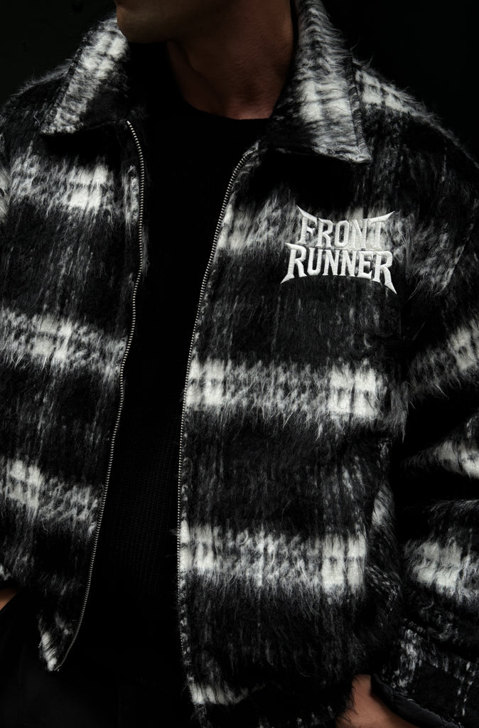 Apex Check Bomber Black White