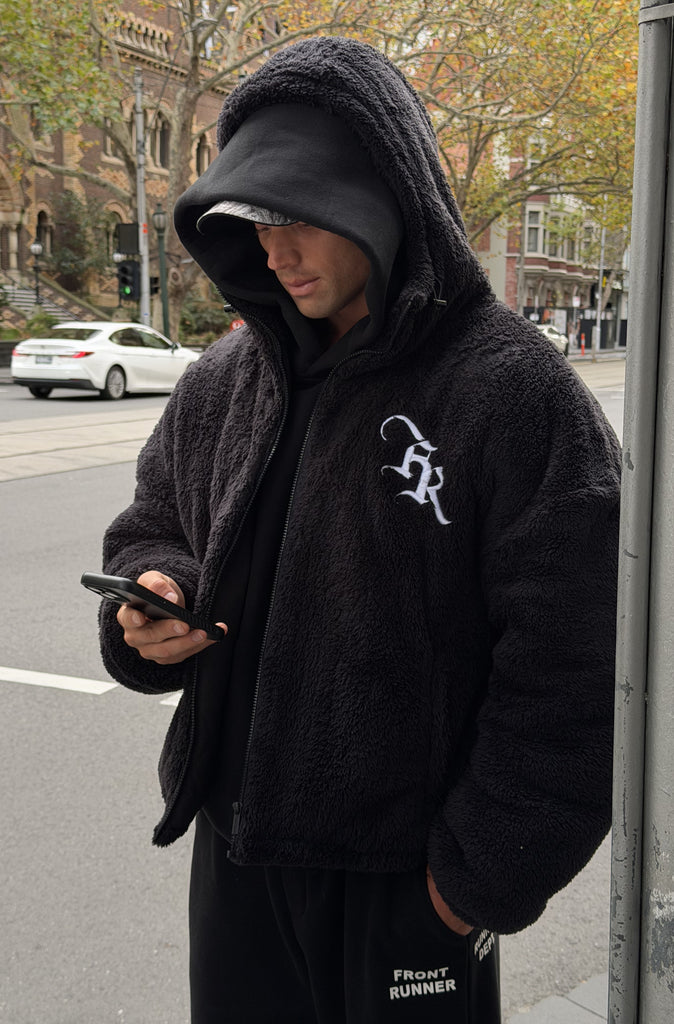 FR Hooded Sherpa Jacket Black