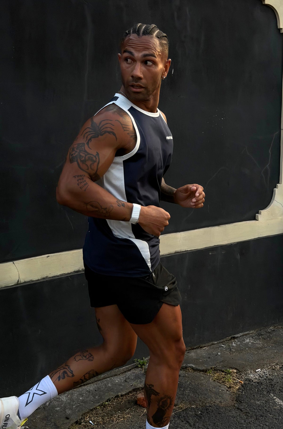 FR Performance Panel Singlet Navy [men]