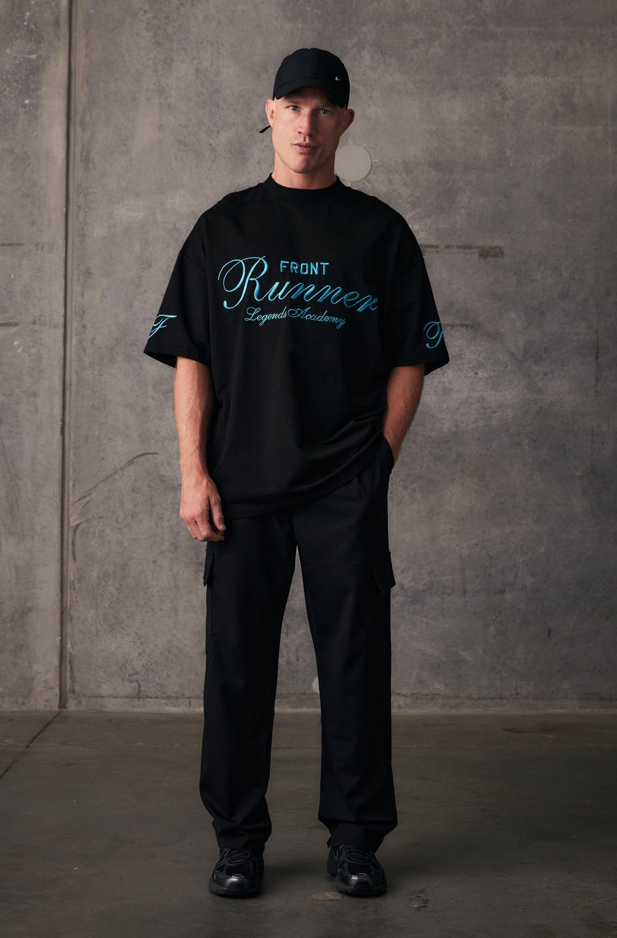 LA Tee Black & Teal [men]