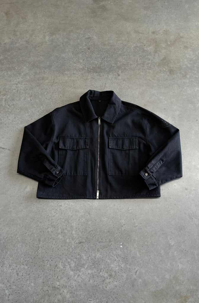 Denim Boxy Jacket - Black