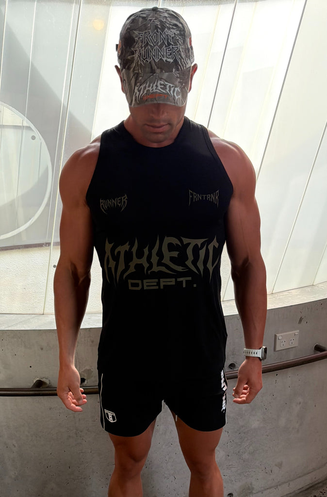 Vapour Dept Singlet - Black/Khaki