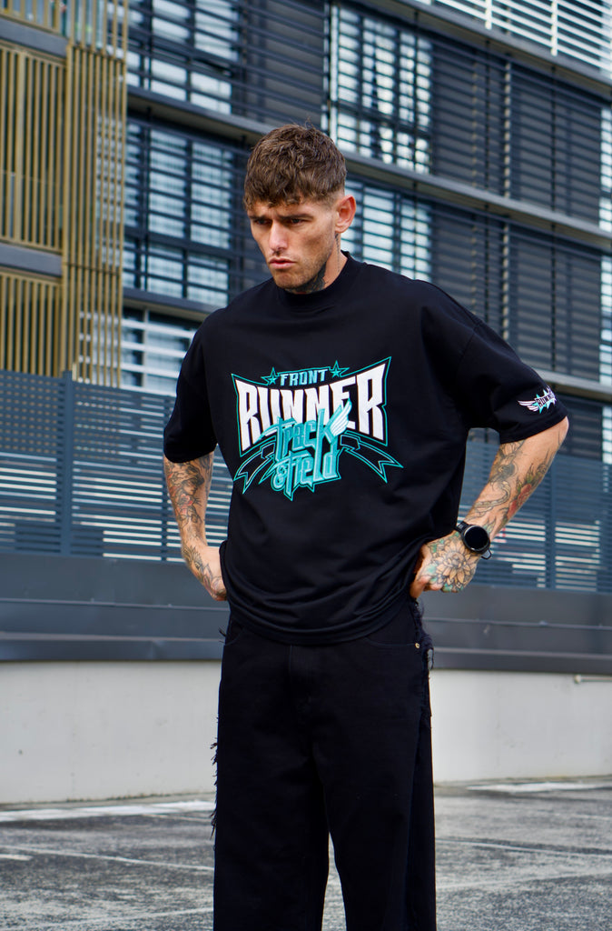 Track Runner Tee Black Tiffany [men]