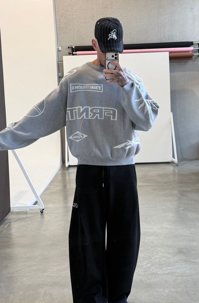 Logo Collage Knit Grey