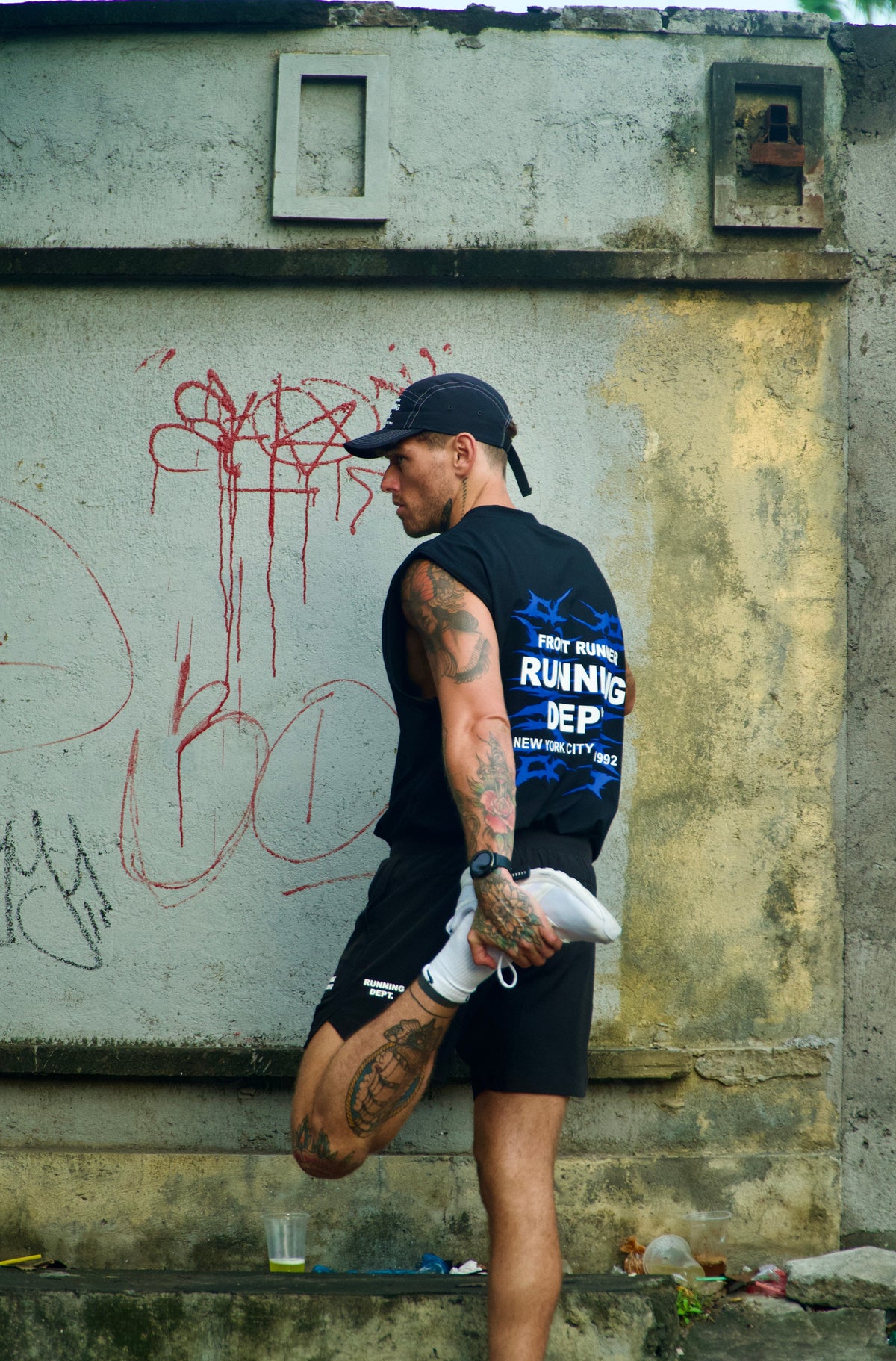 Tribal Dept Tank - Black Cobalt - Men