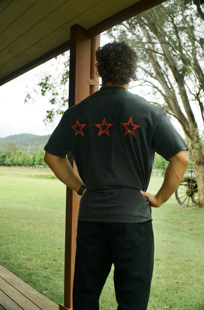 Rodeo Tee Washed Black [men]