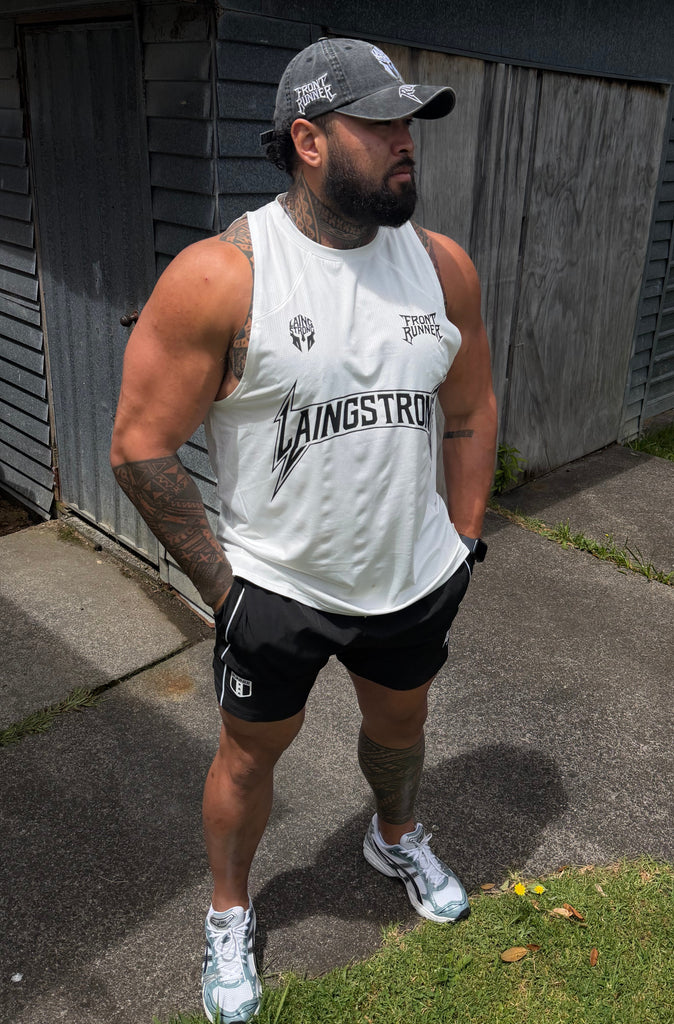 Built Strong Taper Tank White [men]