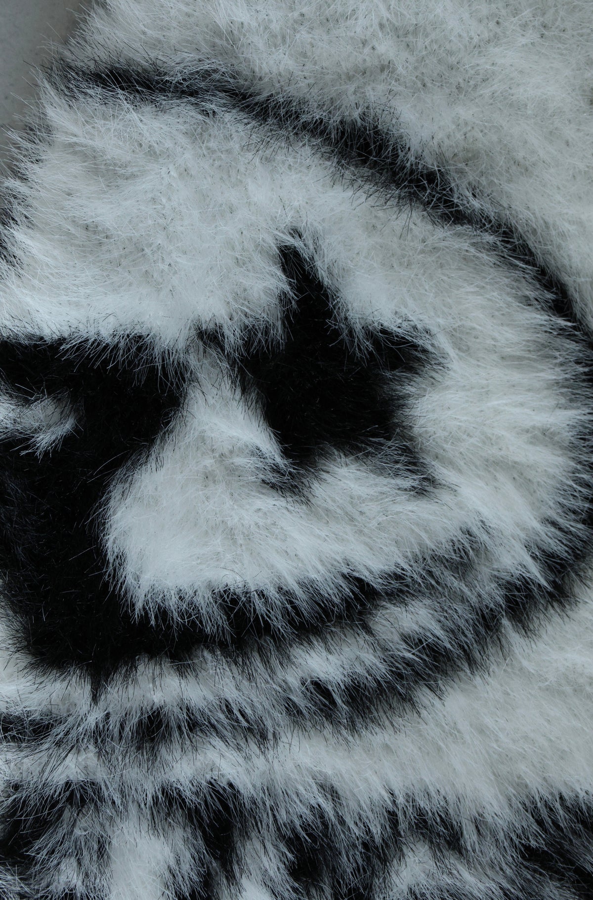 Resilience Fuzzy Skull Beanie White