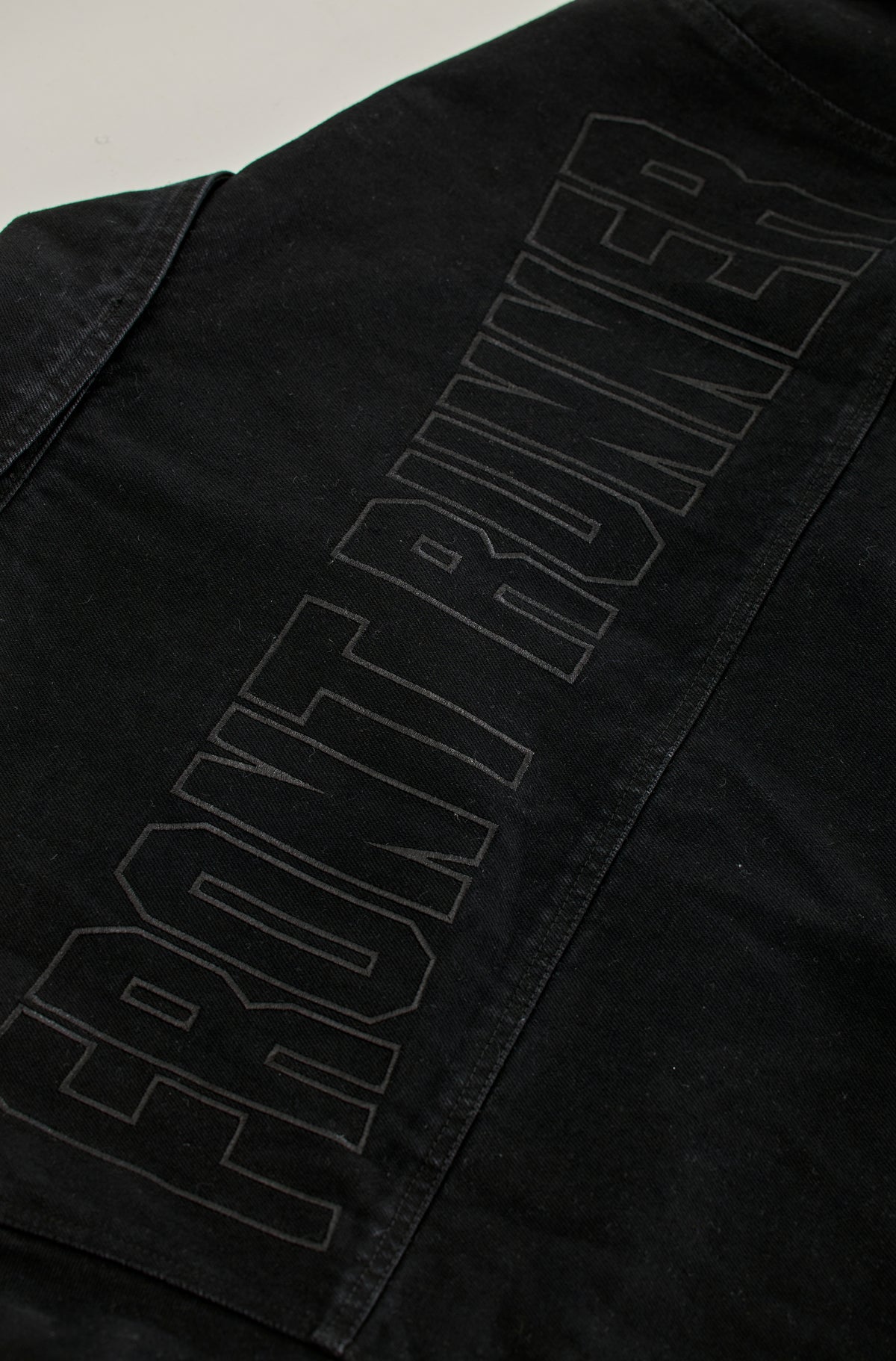 Denim Boxy Jacket - Black - Hover