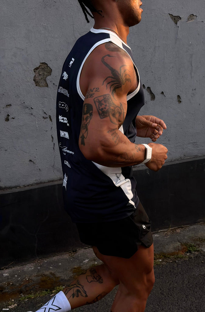 FR Performance Panel Singlet Navy