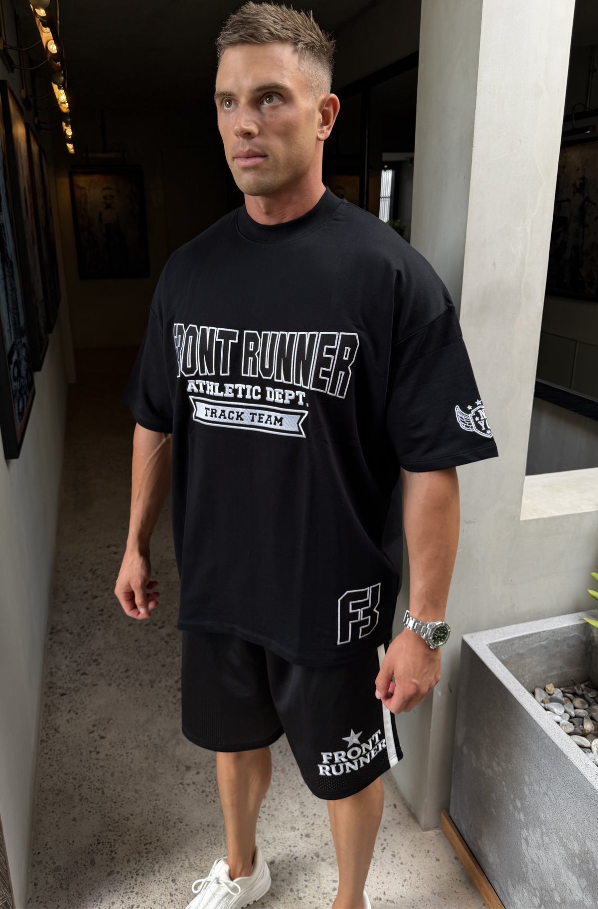 Athletic Department Tee Black & White [men]