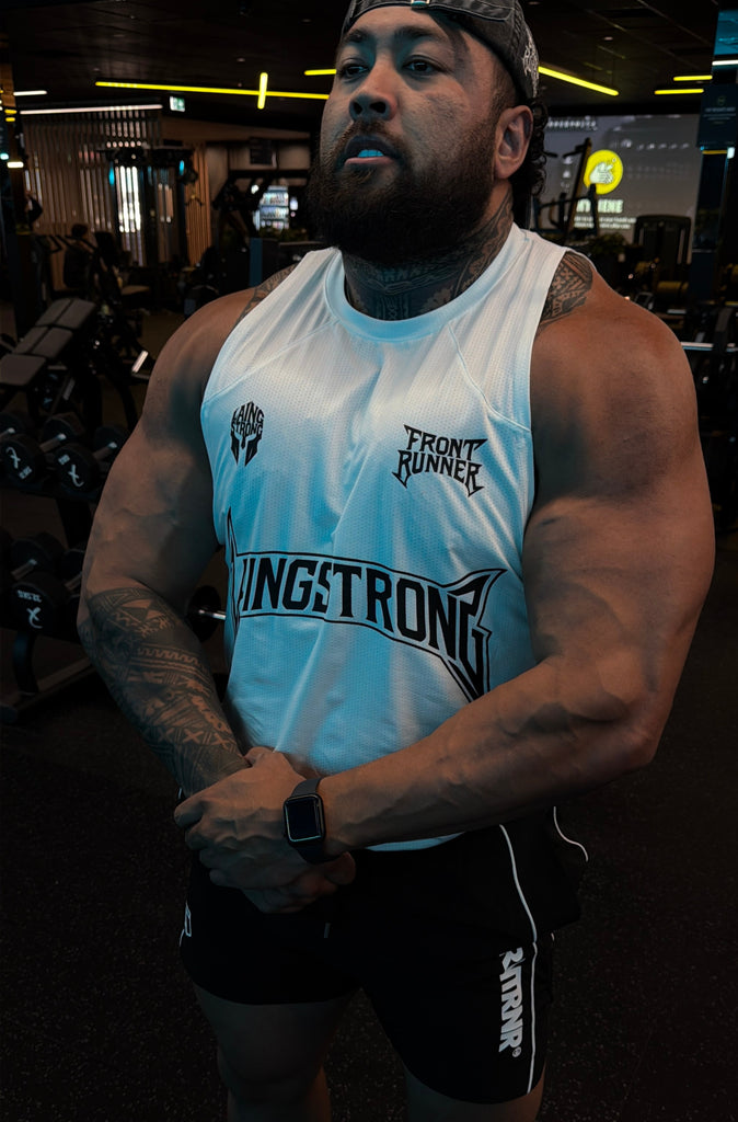 Built Strong Taper Tank White [men]