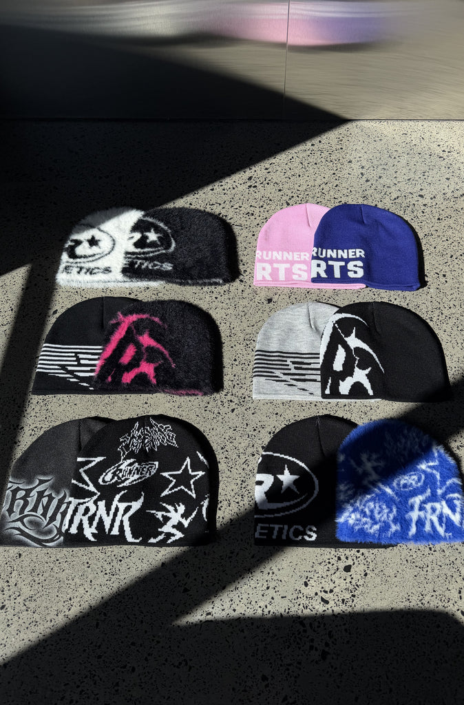 Ashline Skull Beanie Washed Black