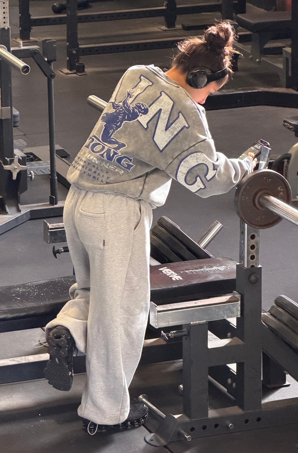 Pillars of Strength Crewneck Concrete [women]