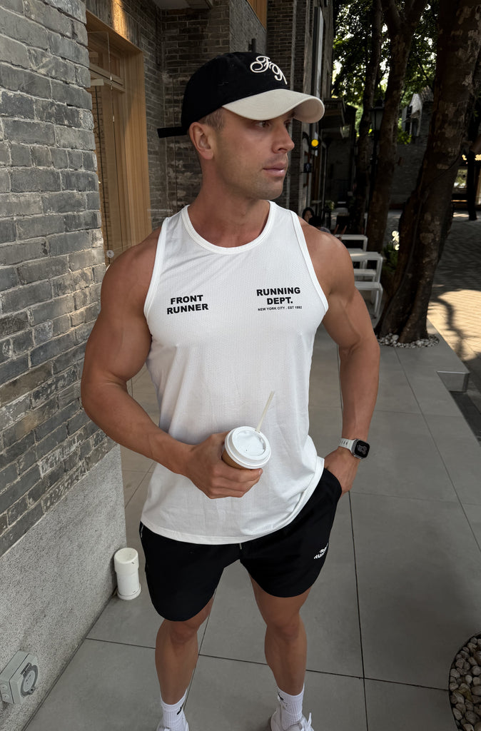 Running Dept Tech Singlet White