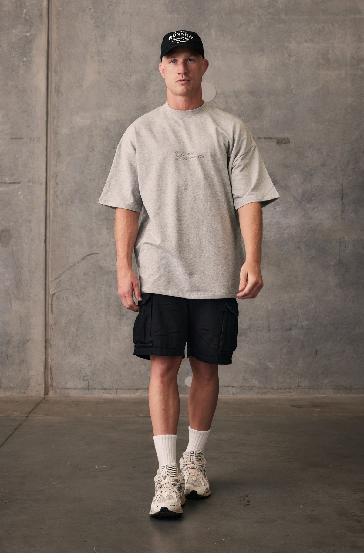 Staple Tee - Grey Marle - Men