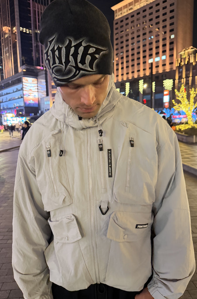 Ashline Skull Beanie Washed Black